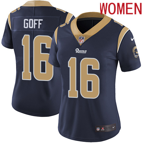 2019 Women Los Angeles Rams #16 Goff dark blue Nike Vapor Untouchable Limited NFL Jersey->women nfl jersey->Women Jersey